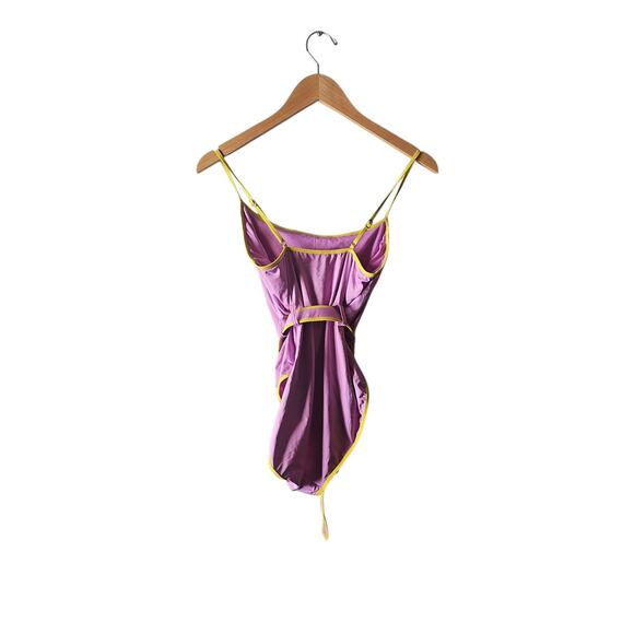 Kate Spade Daisy Buckle Belted One Piece Swimsuit Candied Lilac Size large $145 - Picture 6 of 8